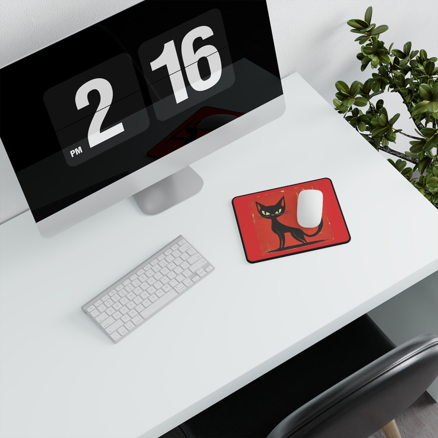 Fiery Feline (Gerd Artnz inspired design) - Cat Gaming Mouse Pad