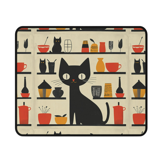 Cat in the Kitchen (Gerd Artnz inspired design) - Cat Gaming Mouse Pad